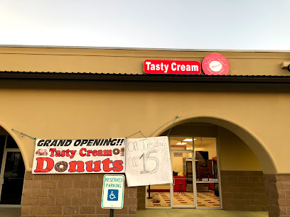 Tasty cream donuts