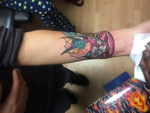 Explore mechanic sleeve tattoo ideas, creative tattoo ideas in Goose Creek, available at Red Kirin Tattoo