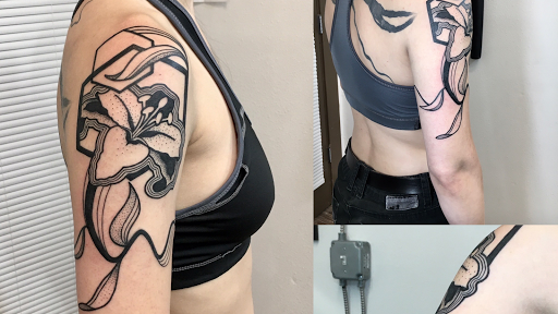 Explore men's fine line tattoo ideas, creative tattoo ideas in Portland, available at Obsidian Tattoo