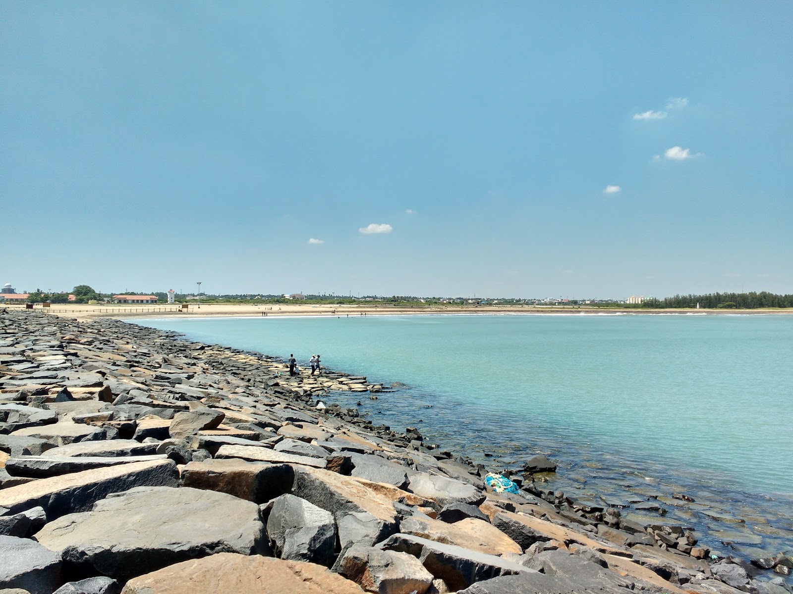 Zdjęcie Karaikal Beach z powierzchnią jasny piasek
