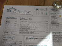 Menu / carte de O Torreão à Porto Covo