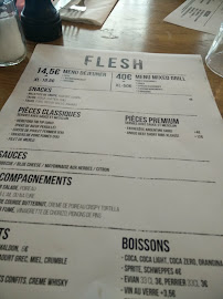 FLESH restaurant à Paris menu