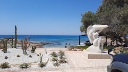 Foto von Ammos Kambouri beach von Klippen umgeben