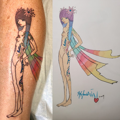 Find best dog tattoo ideas for your next unique tattoo in Englewood at Point of Entry Tattoo