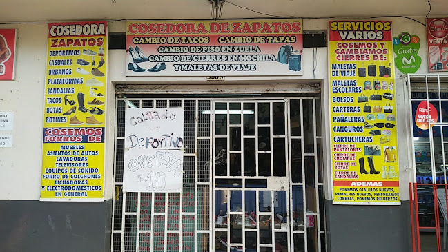 Zapatería cosedora y reparadora de calzado.