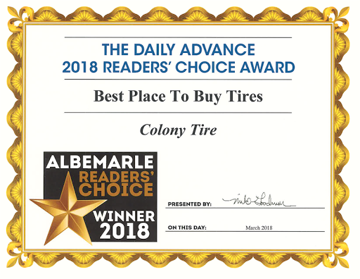 Tire Shop «Colony Tire and Service», reviews and photos, 108 Impact Blvd, Elizabeth City, NC 27909, USA
