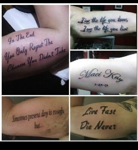 Explore dog name tattoo ideas, creative tattoo ideas in Ocala, available at Beauty in a Canvas Tattoo and Art Gallery