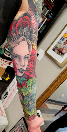 Explore tattoo ideas for roses, creative tattoo ideas in Saint Paul, available at Gabriels Fallen Angel Tattoo Studio