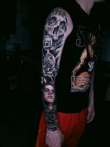 Explore infinity sign tattoo ideas, creative tattoo ideas in College Station, available at Legacy Tattoo Lounge