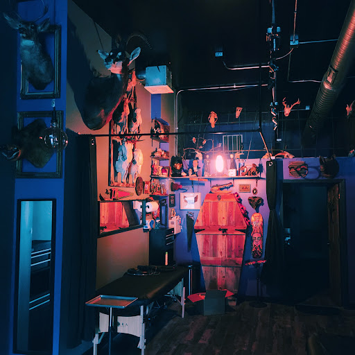 Explore mens calf tattoo ideas, creative tattoo ideas in Chicago, available at Purple Rhino Tattoo Piercing