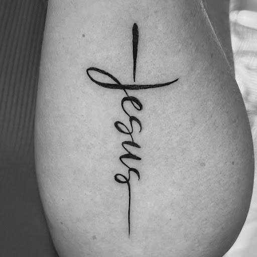 Explore arm cross tattoo ideas, creative tattoo ideas in Hartselle, available at Lumith