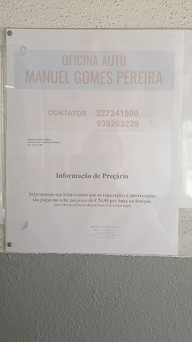 Avaliações doManuel Gomes Pereira em Espinho - Oficina mecânica