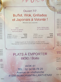 Wok 41 à Romorantin-Lanthenay menu