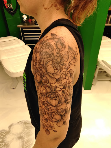 Explore mens tattoo ideas upper arm, creative tattoo ideas in Abilene, available at La Leyenda Tattoo Co