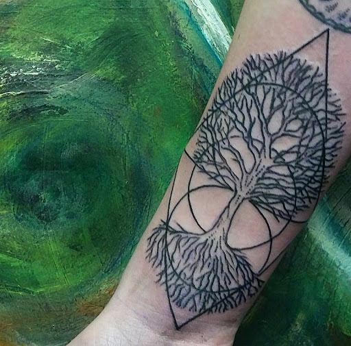 Explore long sleeve tattoo ideas, creative tattoo ideas in Flint, available at Black Eye Social Club Tattoo