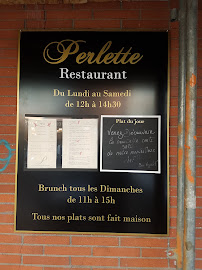 Restaurant Perlette à Toulouse (la carte)