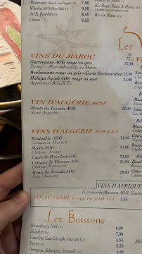 Restaurant servant du couscous Chez Bébert à Paris - menu / carte