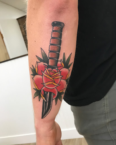 Explore back forearm tattoo ideas, creative tattoo ideas in Twentynine Palms, available at No Mans Land Tattoo