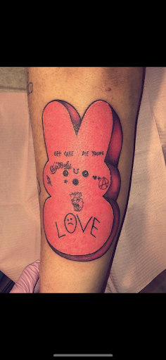 Explore bicep tattoo ideas, creative tattoo ideas in Clintonville, available at Honey Heart Tattoo