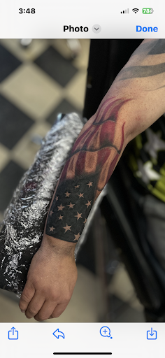 Explore silver lining tattoo ideas, creative tattoo ideas in Demotte, available at Revelations Tattoo Parlor