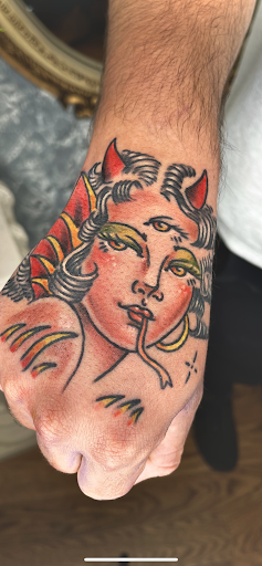 Explore butterfly tattoo placement ideas, creative tattoo ideas in Southampton, available at Le Uke Tattoo Studio