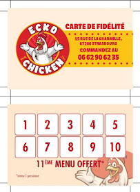 Restaurant ECKO Chicken-Koenigshoffen à Strasbourg (le menu)