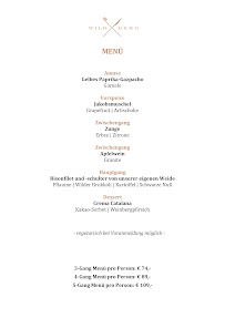 Menu du WILD X BERG à Birkenau