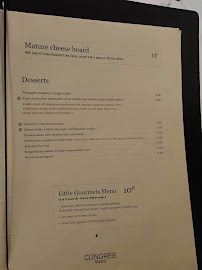 Restaurant français Le Congrès Maillot à Paris (le menu)