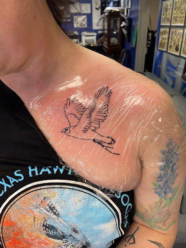 Explore female big tattoo ideas, creative tattoo ideas in Lubbock, available at Pura Envidia Tattoo Shop