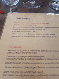 Le Café Rivière à Trélissac menu
