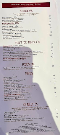 Le Départ Saint-Michel à Paris menu