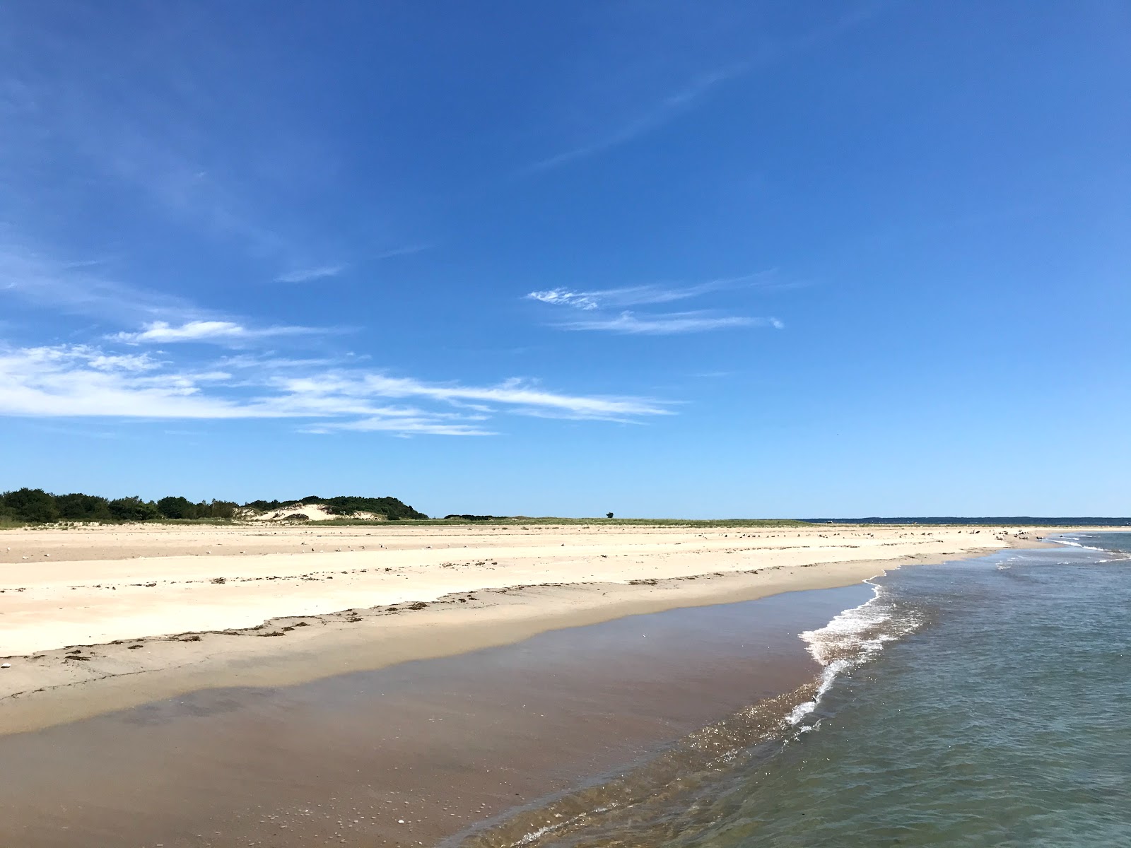 Foto de Sandy Point beach com areia brilhante superfície