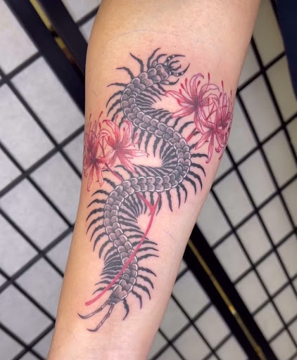 Explore skier tattoo ideas, creative tattoo ideas in New Haven, available at Ink Different Tattoos