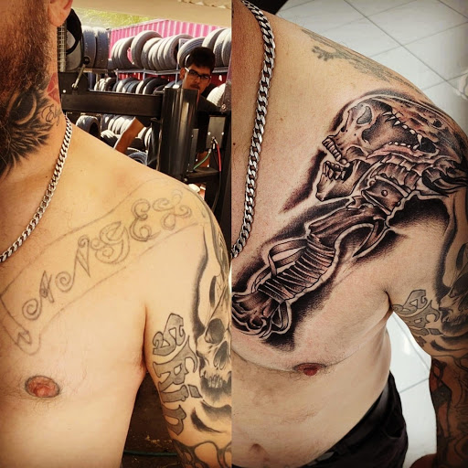 Explore cool thigh tattoo ideas, creative tattoo ideas in Tucson, available at Jesses Tattoos & Tattoo Supplies