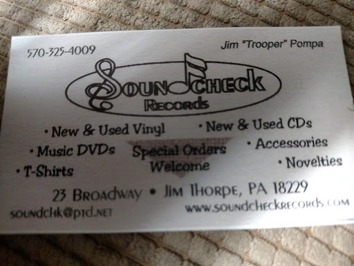 Music Store «Soundcheck Records Inc», reviews and photos, 23 Broadway, Jim Thorpe, PA 18229, USA