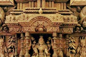 Sri Mahalakshmi wood carvings image