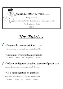 Menu / carte de La parenthèse à La Clusaz