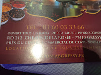 Carte du Restaurant Punjab à Gressy