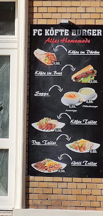 Restaurant de hamburgers FC Köfte Burger à Brandenburg (le menu)