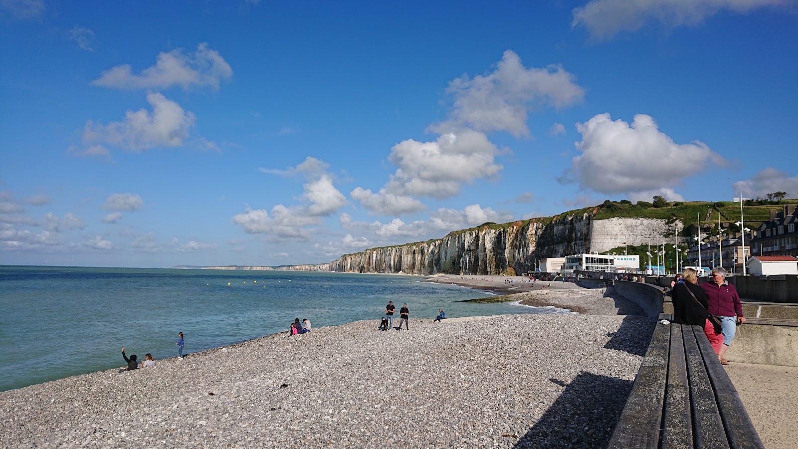 Foto van Plage de Saint-Valery-en-Caux met turquoise water oppervlakte