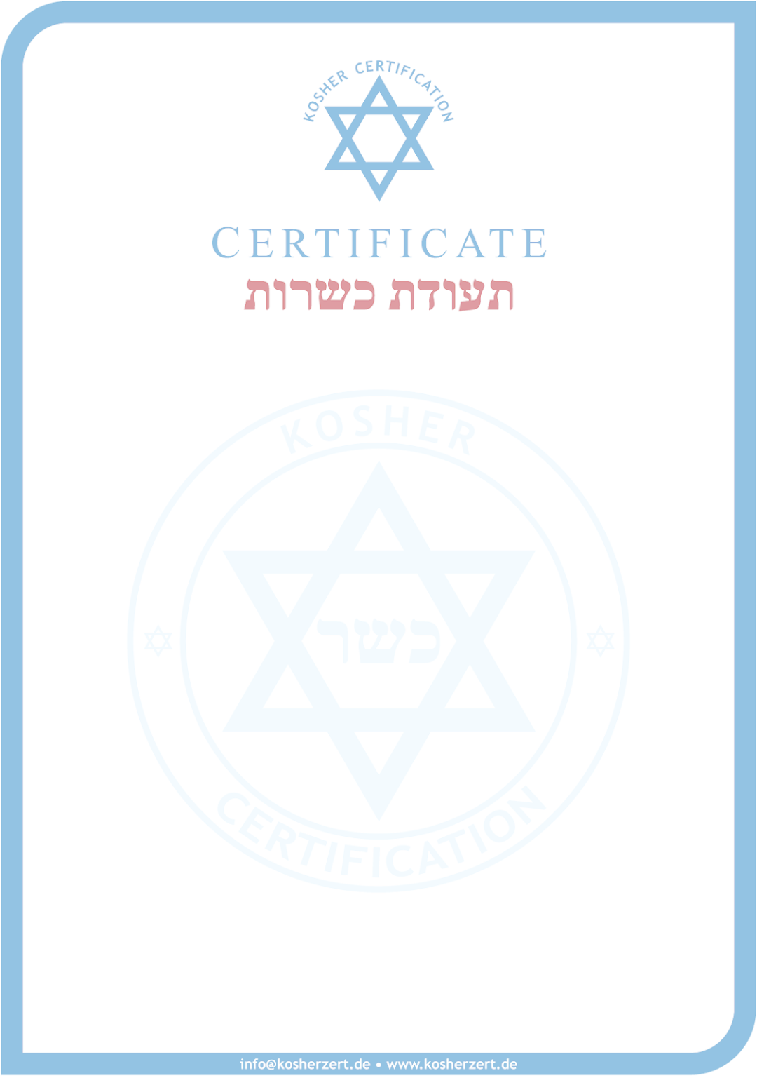 KC - KOSHER Certification Sertifikası Belgelendirme Hizmetleri