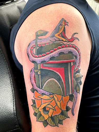 Explore father and daughter tattoos ideas, creative tattoo ideas in Delmar, available at Resolute Tattoo