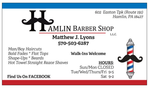 Barber Shop «Hamlin Barber Shop», reviews and photos, 602 Easton Turnpike, Hamlin, PA 18427, USA