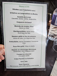 Restaurant La Chaloupe à Honfleur (le menu)