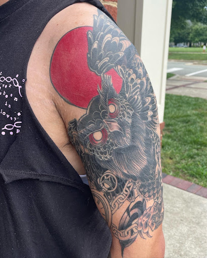 Explore tattoo sleeve ideas women, creative tattoo ideas in Chapel Hill, available at Golden Falcon Tattoo and Piercing