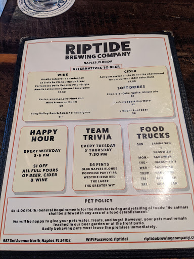 Brewery «Riptide Brewing Company», reviews and photos, 987 3rd Ave N, Naples, FL 34102, USA