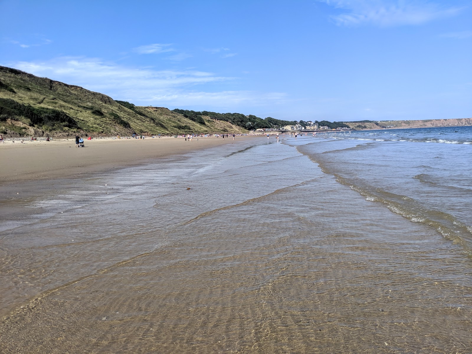 Filey beach的照片 带有明亮的沙子表面