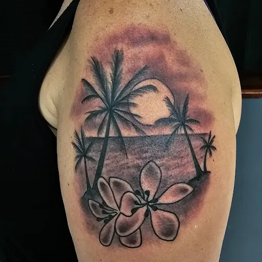 Explore hairline tattoo ideas, creative tattoo ideas in Seymour, available at 3 Sevens Tattoo