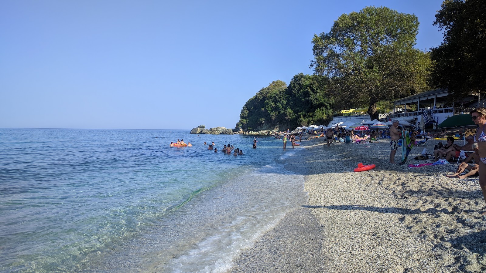 Photo of Platia Ammos with turquoise pure water surface