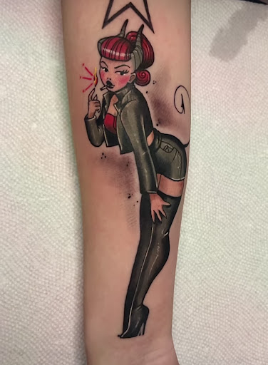 Explore name face tattoo ideas, creative tattoo ideas in Red Bank, available at Inkmortal Tattoo Studio II
